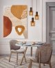 Lampa wisząca miedziana szklane bursztynowe klosze TOLEDO 74405/13/62 Lucide